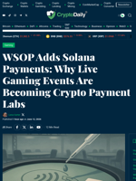 WSOP Embraces Solana: Crypto Payments Go Live
