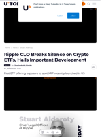 Ripple CLO Breaks Silence on Crypto ETFs, Hails Important Development - U.Today