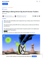 Korean Traders are Driving XRP Price Rally
