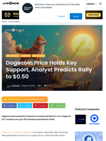 Dogecoin Price Holds Key Support, Analyst Predicts Rally to $0.50 | Live Bitcoin News