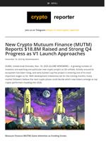 New Crypto Mutuum Finance (MUTM) Reports $18.8M Raised and Strong Q4 Progress as V1 Launch Approaches