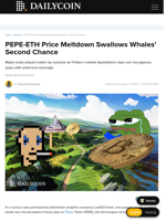 PEPE-ETH Price Meltdown Swallows Whales’ Second Chance - DailyCoin