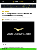 WLFI Integrates USD1 with Kernel DAO to Boost Stablecoin Utility