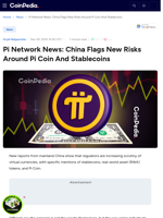 Pi Network News: China Flags New Risks Around Pi Coin And Stablecoins