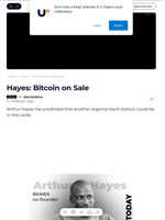 Hayes: Bitcoin on Sale - U.Today