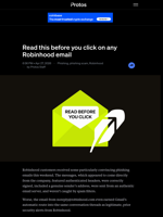 Read this before you click on any Robinhood email