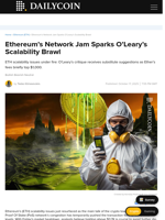 Ethereum’s Network Jam Sparks O’Leary’s Scalability Brawl - DailyCoin