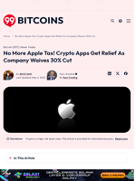 No More Apple Tax! Crypto Apps Get Relief As Company Waives 30% Cut - 99Bitcoins