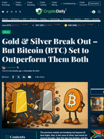 Gold & Silver Break Out – But Bitcoin (BTC) Set to Outperform Them Both - Crypto Daily