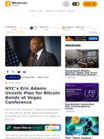 NYC’s Eric Adams Unveils Plan for Bitcoin Bonds at Vegas Conference – News Bytes Bitcoin News
