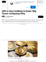 XRP Is Very Unlikely to Enter 'Big Three': Analyzing Why - U.Today