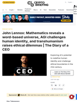 John Lennox: Mathematics reveals a word-based universe, AGI challenges human identity, and transhumanism raises ethical dilemmas | The Diary of a CEO