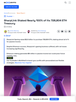 This is Why SharpLink Relied on Ethereum Staking in Q2 2025