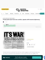 Trump pulls back from Iran conflict, signals shift towards diplomacy