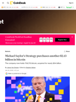 Strategy (MSTR) adds 22,305 BTC, bringing holdings to 709,715 coins