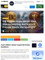 $1B Crypto Hype Sends Jiuzi Shares Soaring, but MAGAX Presale Steals the Spotlight | Live Bitcoin News