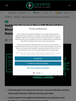 VeChain Secures New US Patent for Blockchain Identity Verification via NanoJClean - Crypto News Flash