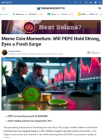 Meme Coin Momentum: Will PEPE Hold Strong, Eyes a Fresh Surge