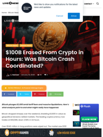$100B Erased From Crypto in Hours: Was Bitcoin Crash Coordinated? | Live Bitcoin News