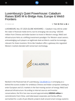 Luxembourg’s Quiet Powerhouse: Caladium Raises $345 M to Bridge Asia, Europe & Web3 Frontiers - Visionary Financial