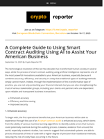 A Complete Guide to Using Smart Contract Auditing Using AI to Assist Your American Business