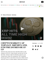 CRYPTO MARKET CAP TOPS $4T, XRP HITS ATH, ETH TREASURIES HEAT-UP - Decrypt