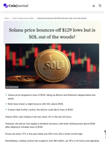 Solana price bounces off $129 lows but is SOL out of the woods? - CoinJournal
