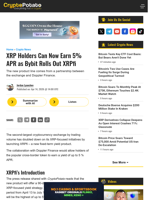 XRP Holders Can Now Earn 5% APR as Bybit Rolls Out XRPfi