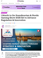 1 Month to Go: Scandinavian & Nordic Gaming Show 2025 Set to Advance Regulation & Innovation - Coinfea