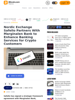 Nordic Exchange Safello Partners With Marginalen Bank to Enhance Banking Services for Crypto Customers – News Bytes Bitcoin News