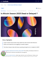 Is Altcoin Season 2025 Dead or Delayed ?