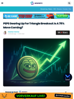 PEPE Gearing Up For Triangle Breakout: Is A 78% Move Coming?