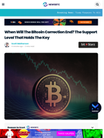 When Will The Bitcoin Correction End? The Support Level That Holds The Key