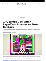 ZRO Jumps 22% After LayerZero Announces Token Buyback - 
