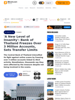 'A New Level of Insanity': Bank of Thailand Freezes Over 3 Million Accounts, Sets Transfer Limits – Finance Bitcoin News