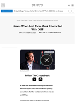 Here’s When Last Elon Musk Interacted With XRP