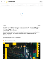 Here's how bitcoin's price rise could be fueled by job-stealing AI software