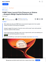 SOL Price Drops After Pump.fun Token Launch