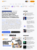 Bitcoin.com Checkout Launches With Zero Merchant Fees and Auto-Settlement to Stablecoins