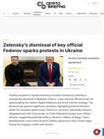 Zelensky's dismissal of key official Fedorov sparks protests in Ukraine