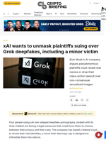 xAI wants to unmask plaintiffs suing over Grok deepfakes, including a minor victim
