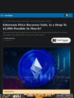 Ethereum Price Recovery Fails, Is a Drop To $2,000 Possible