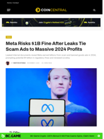 Meta Risks $1B Fine After Leaks Tie Scam Ads to Massive 2024 Profits - CoinCentral