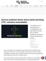 Aurora mainnet down since early morning UTC, remains unavailable