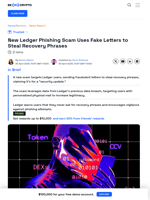 Crypto Scam Alert: Fake Ledger Letters Push for Recovery Phrases