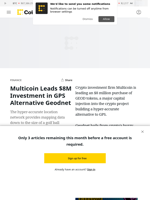 Multicoin Leads $8M Investment in GPS Alternative Geodnet 