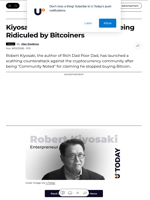 Kiyosaki Dismisses Critics After Being Ridiculed by Bitcoiners - U.Today
