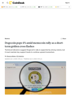 Dogecoin price news: What next as DOGE flashes short-term golden cross