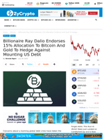 Billionaire Ray Dalio Endorses 15% Allocation To Bitcoin And Gold To Hedge Against Mounting US Debt ⋆ ZyCrypto