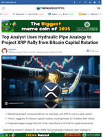 Top Analyst Uses Hydraulic Pipe Analogy to Project XRP Rally from Bitcoin Capital Rotation